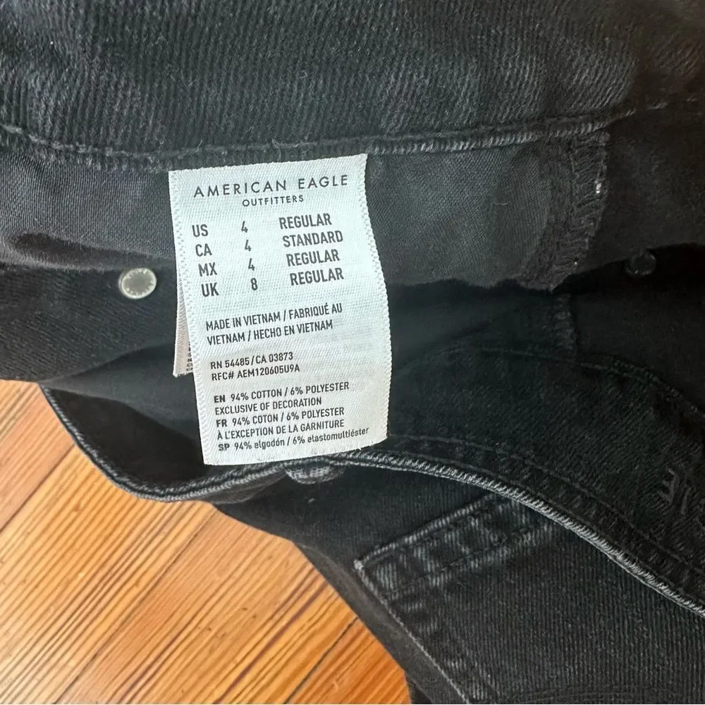 Sz 4 American Eagle black denim skirt - Picture 4 of 4